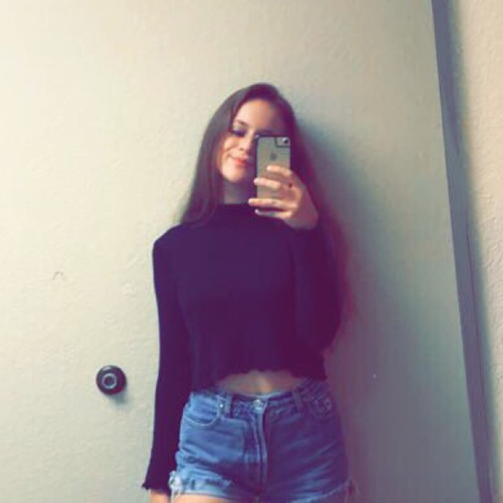 Urban outfitters brand black cropped sweater